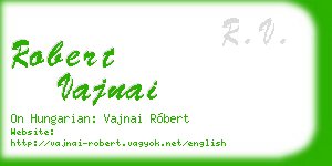robert vajnai business card