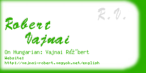 robert vajnai business card